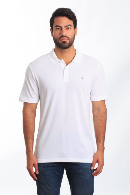 Mens White Polo P-124