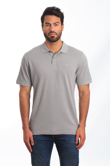 Mens Grey Polo P-126