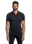 Black with Lightning Pima Cotton Polo for Men P-63