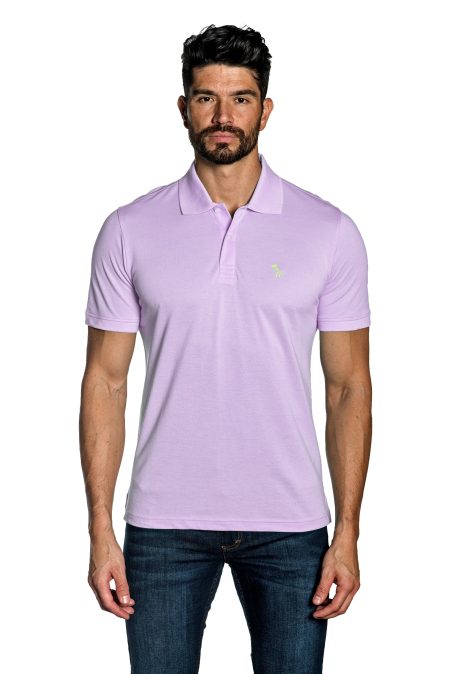 Lavender Mens Polo Dinosaur Embroidery P-72