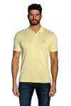 Pastel Yellow Mens Polo Dinosaur Embroidery P-75
