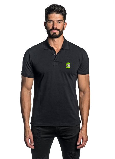 Black New World Monks Polo P-NWM006