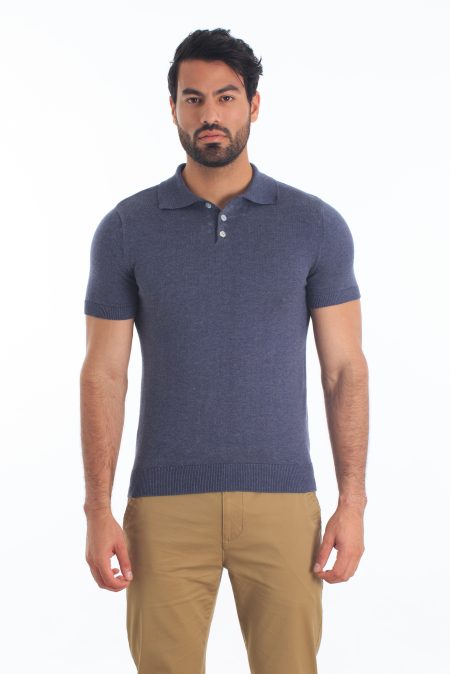 Dark Navy Yarn Polo Pk-3201